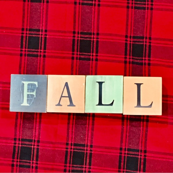 Fall block letters — holiday harvest thanksgiving October farmhouse home… - Picture 2 of 2
